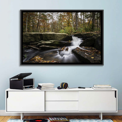 Cheaha Falls Autumn Waterfall Wall Art