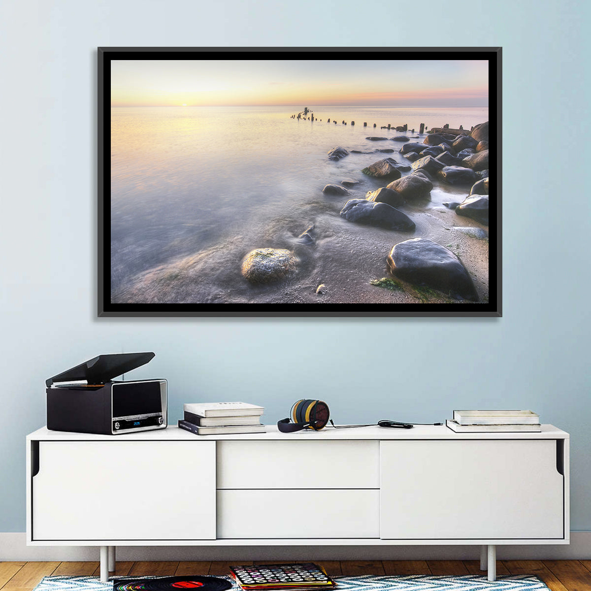 Michigan Shoreline Pilings Wall Art