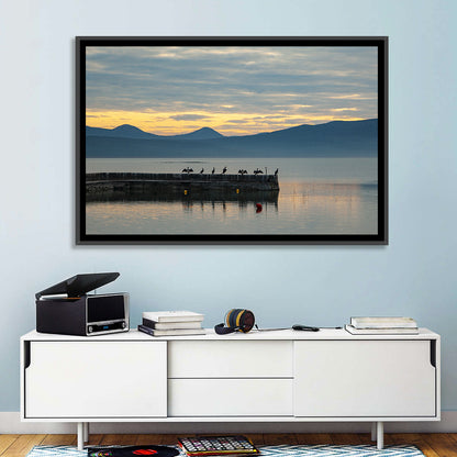 Lake Vrana Pier at Sunset Wall Art