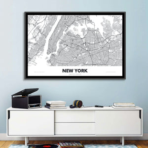 New York City Map Wall Art