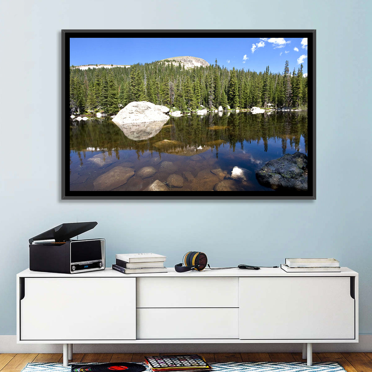 Colorado Forest Lake Reflection Wall Art