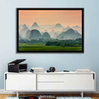 Misty Karst Mountains Wall Art