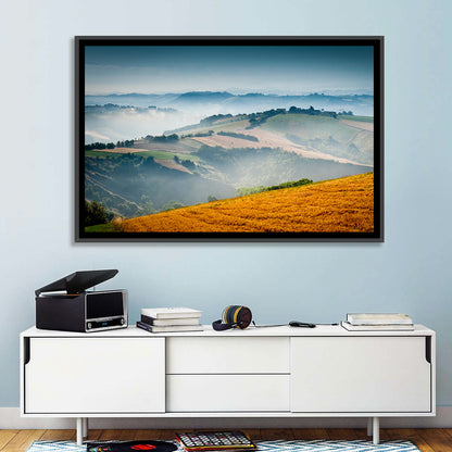 Morning Mist Over Tuscany Wall Art
