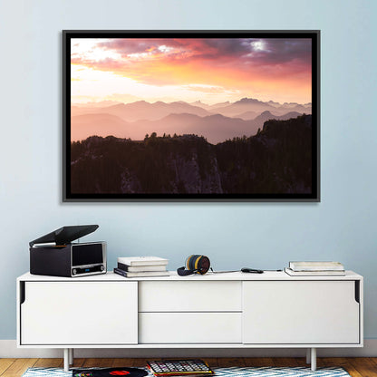 Vancouver Mountains at Sunset Wall Art