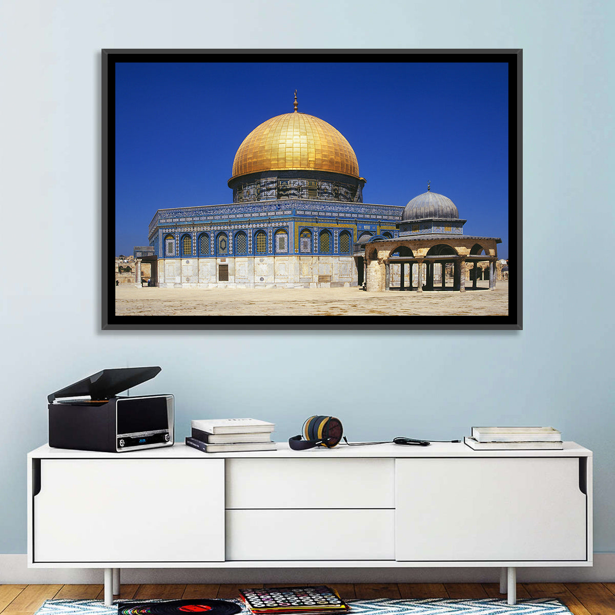 Golden Dome of the Rock, Jerusalem Wall Art in a room, landscape