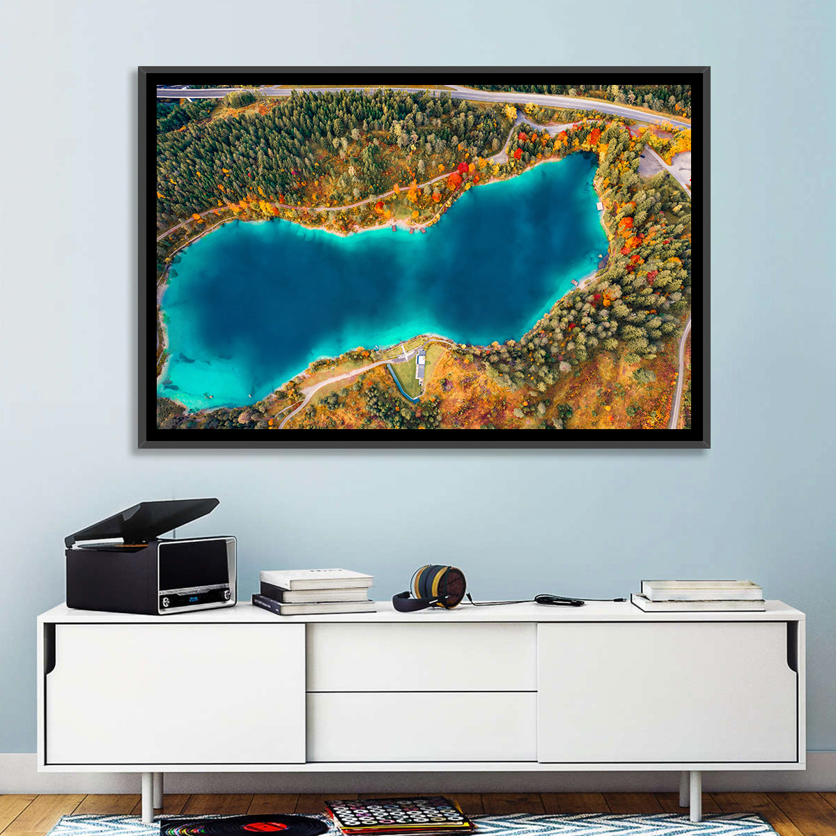 Urisee Lake Wall Art in a room, landscape