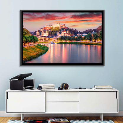 Hohensalzburg Fortress at Sunset Wall Art