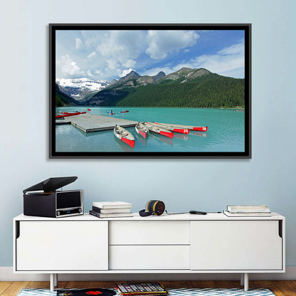Red Canoes at Lake Louise Wall Art