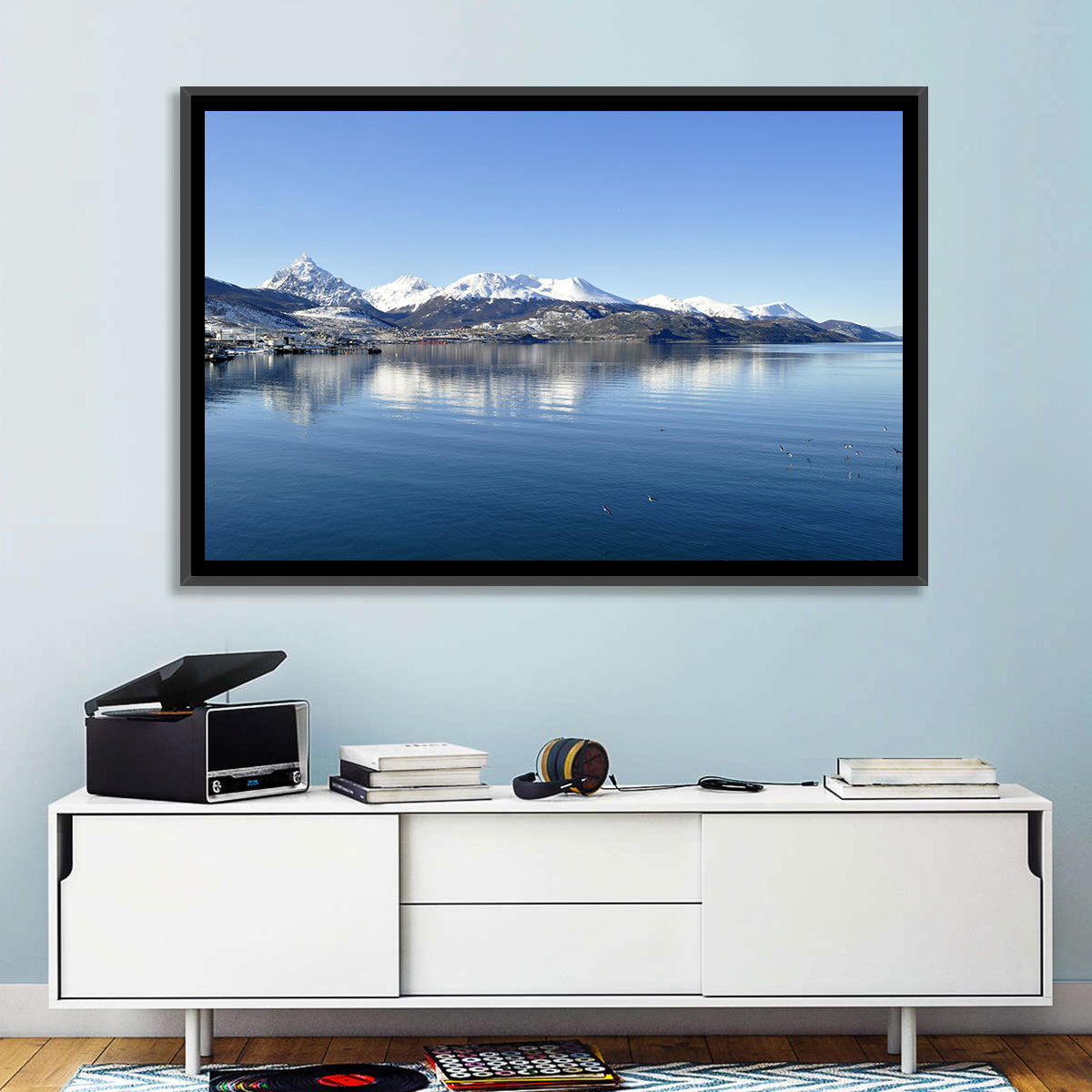 Beagle Channel Mountains, Ushuaia Wall Art in a room, landscape