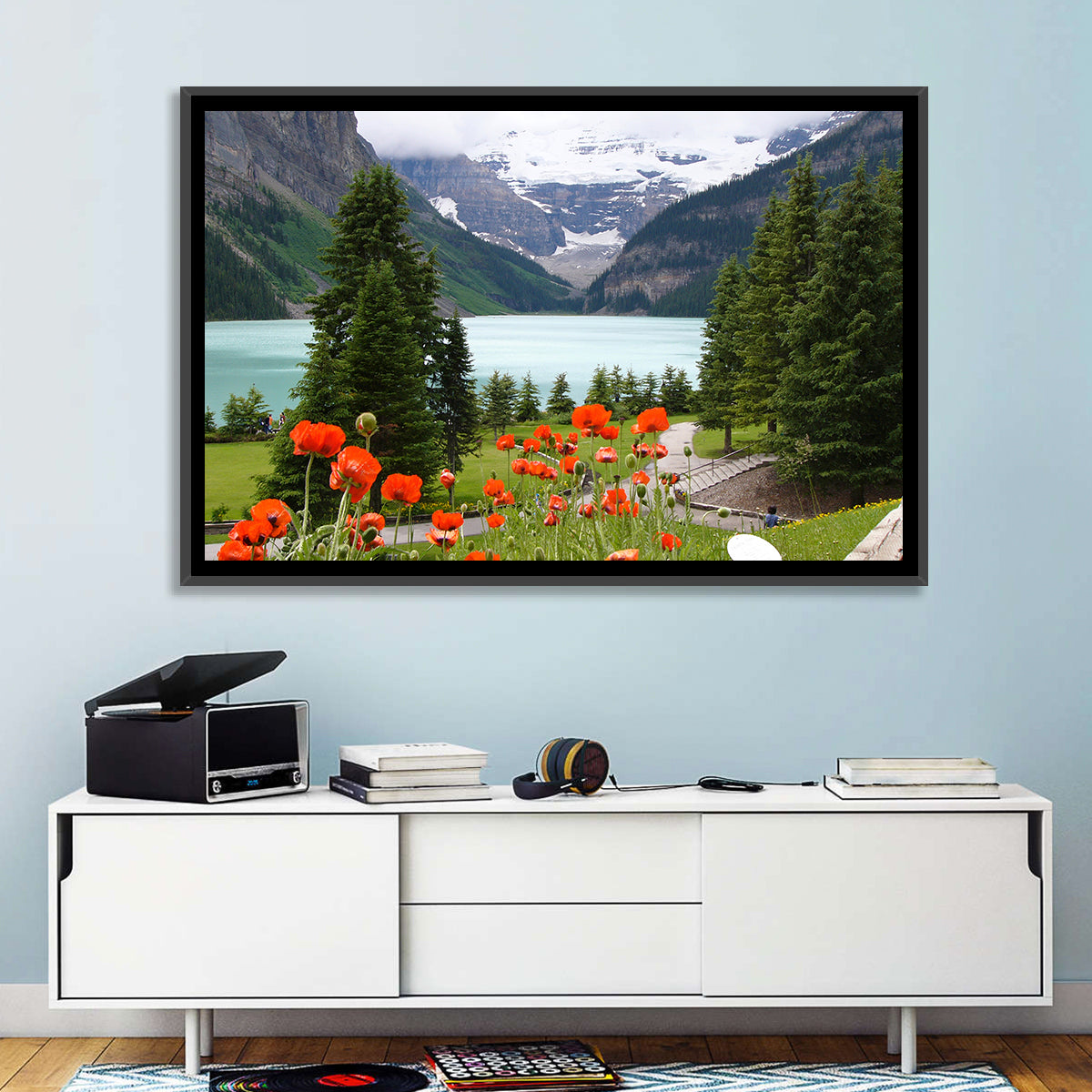 Lake Louise Poppies Wall Art
