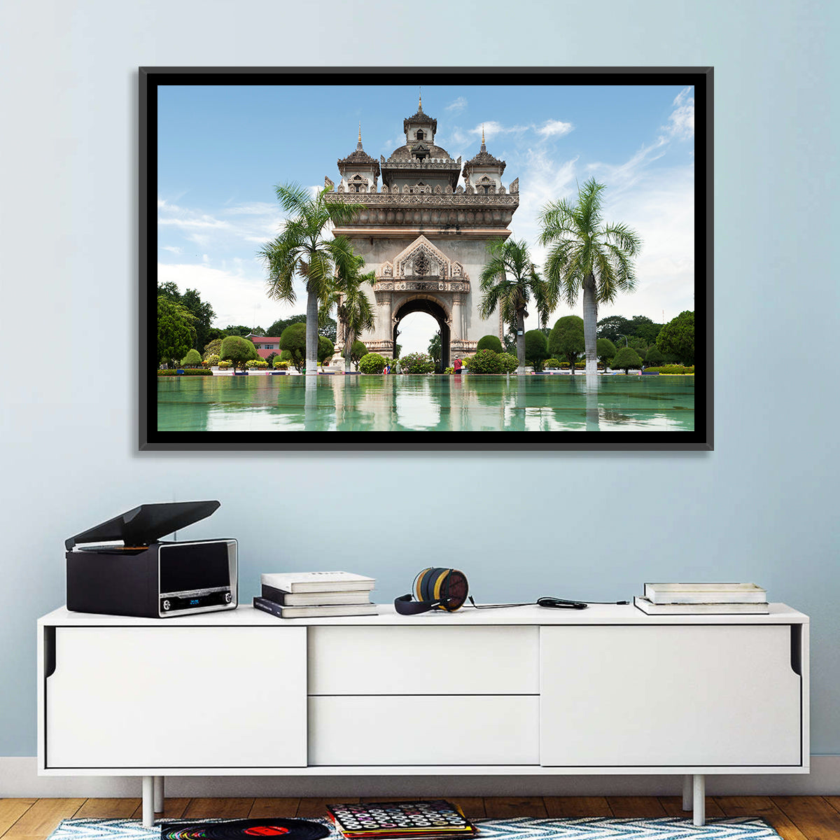 Patuxai Victory Gate Vientiane Wall Art in a room, landscape
