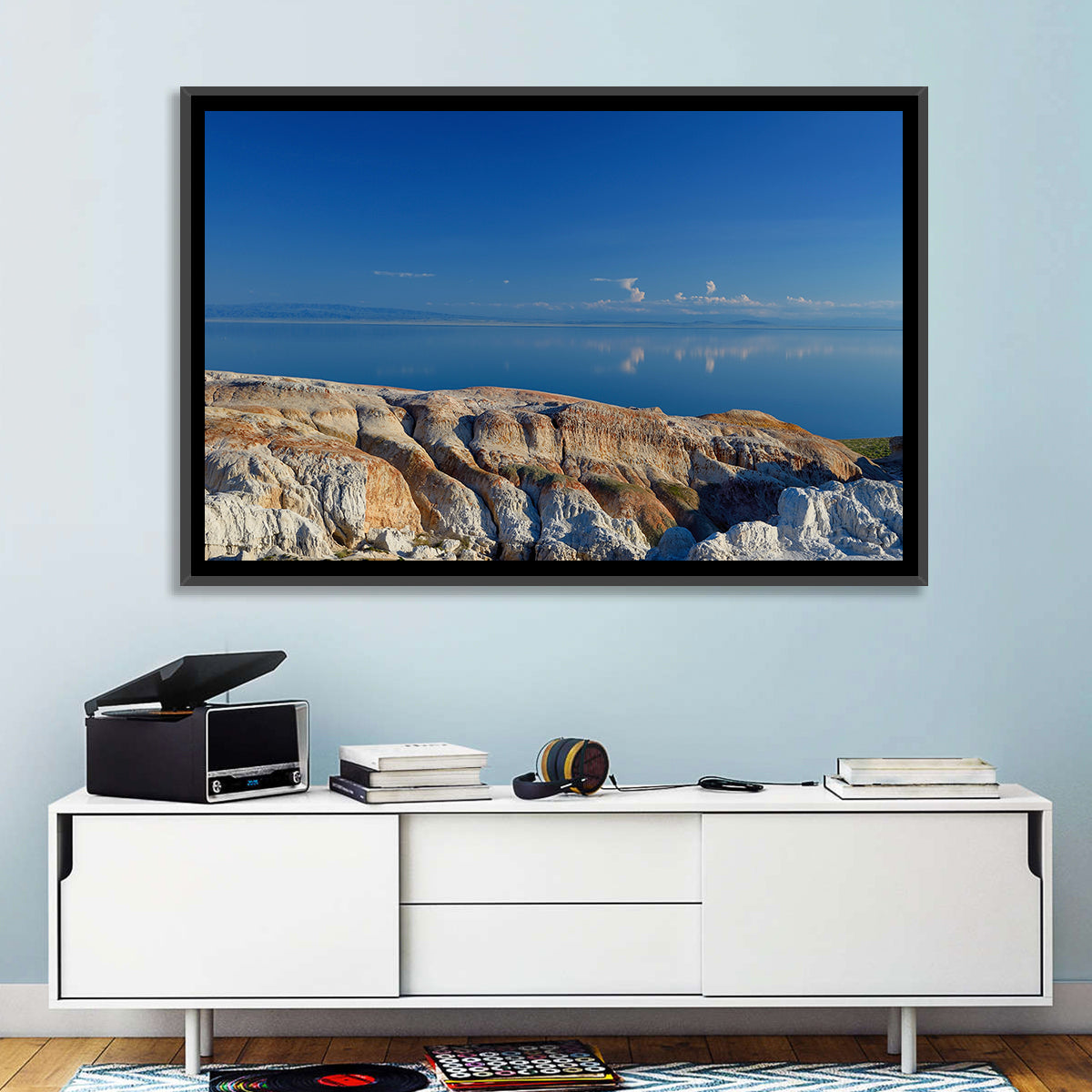 Shekelmes Tract Cliff Over Lake Wall Art