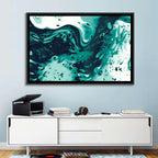 Teal Wave Abstract Wall Art