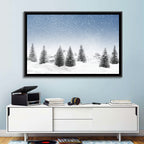 Winter Pine Trees Landscape Wall Art
