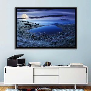 Mountain Lake at Night Wall Art