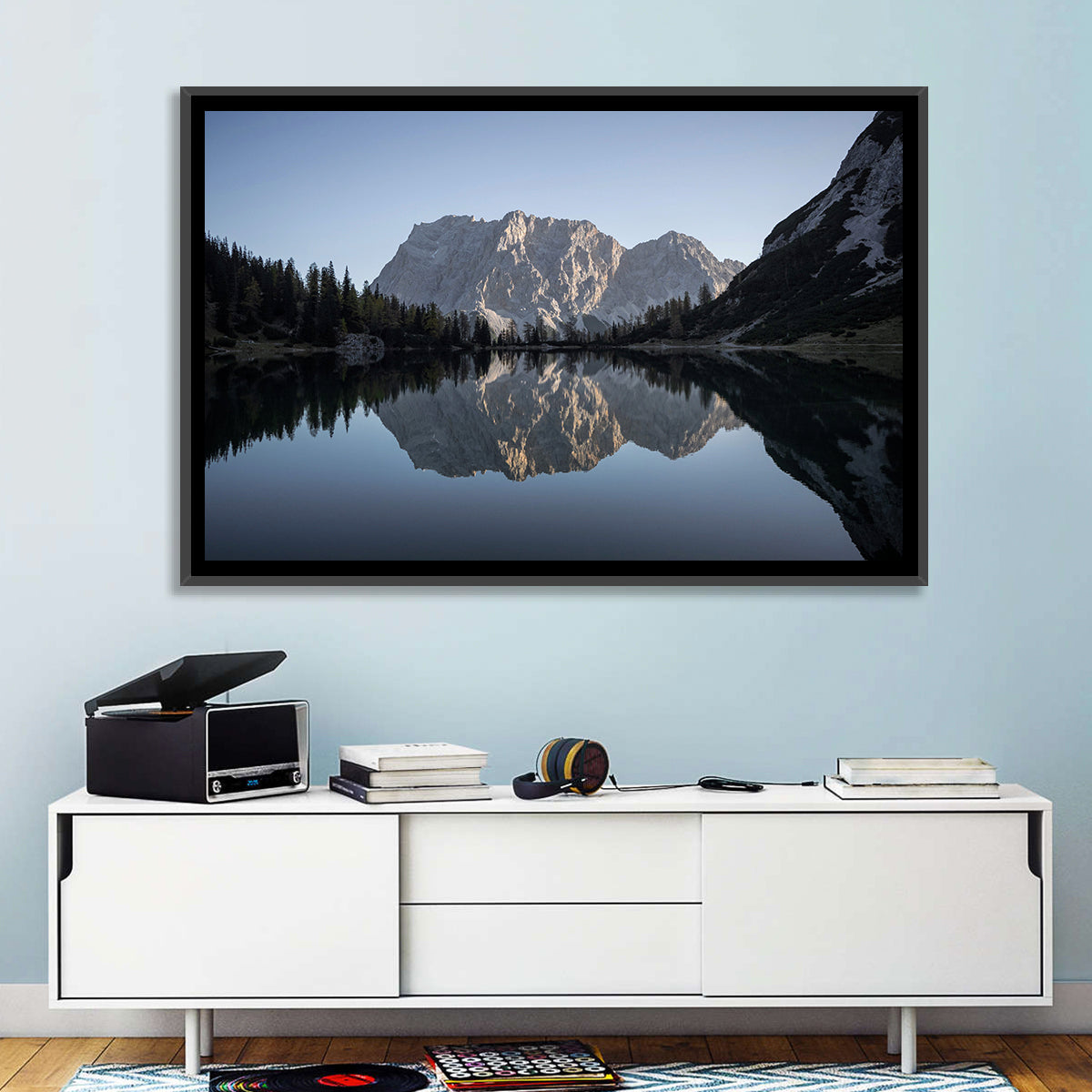 Zugspitze from Lake Seebensee Wall Art