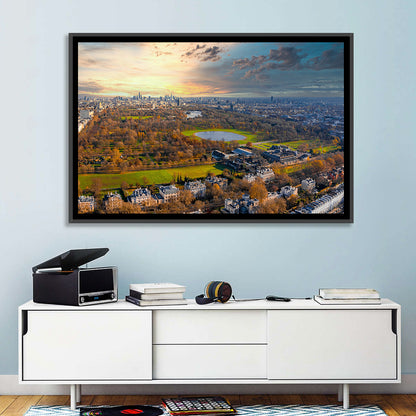 Cloudy Hyde Park Aerial Wall Art