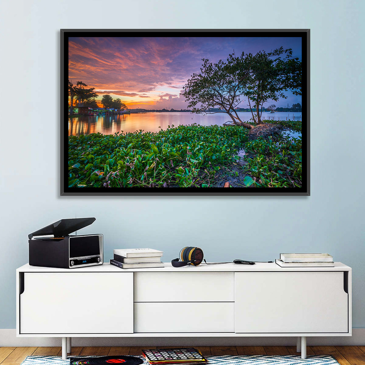 Cipondoh Lake Hyacinth Sunset Wall Art