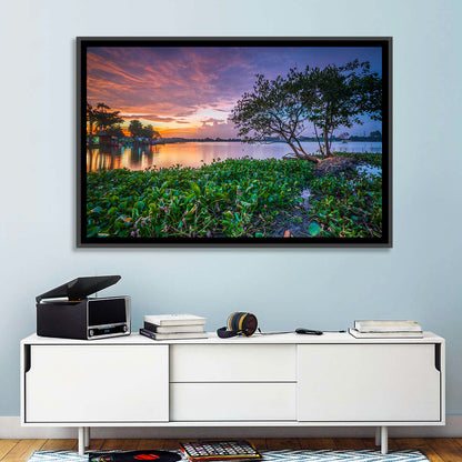 Cipondoh Lake Hyacinth Sunset Wall Art