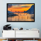 Lake Garda Sunset Birds Wall Art