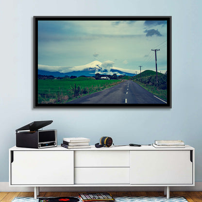Empty Road to Mount Taranaki Wall Art