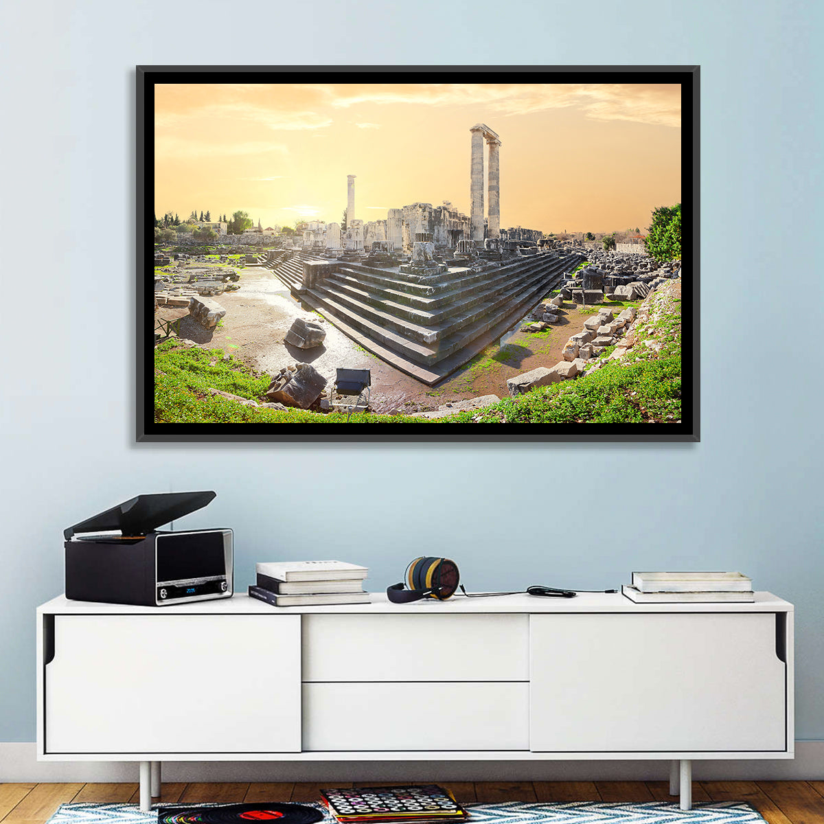 Temple of Apollo at Didyma at Golden Hour Wall Art in a room, landscape