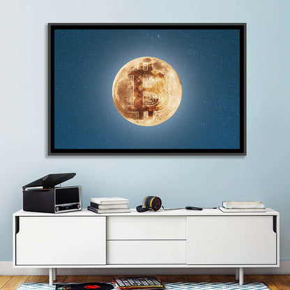 Bitcoin Circuit Moon Wall Art