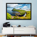 Gjógv Harbor Coastal Village Wall Art