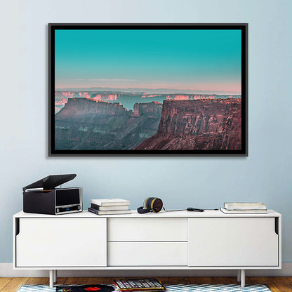 Sunlit Canyon Rim at Dusk Wall Art