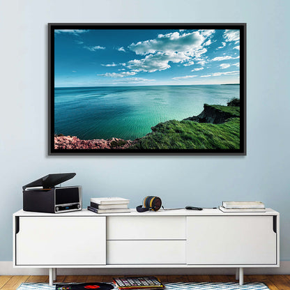 Coastal Cliffs Above a Turquoise Sea Wall Art