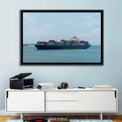 Harbor Container Ship at Sea Wall Art