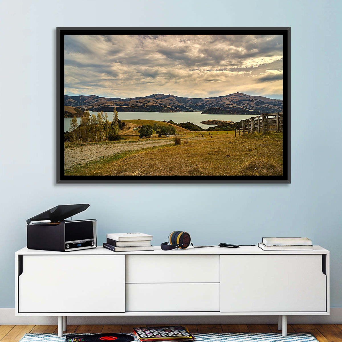 Akaroa Lake Gravel Path View Wall Art