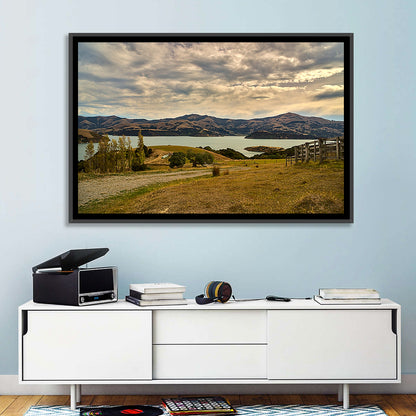 Akaroa Lake Gravel Path View Wall Art