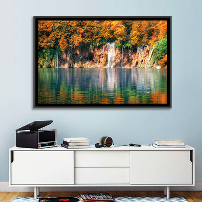 Autumn Reflections at Plitvice Lakes Wall Art