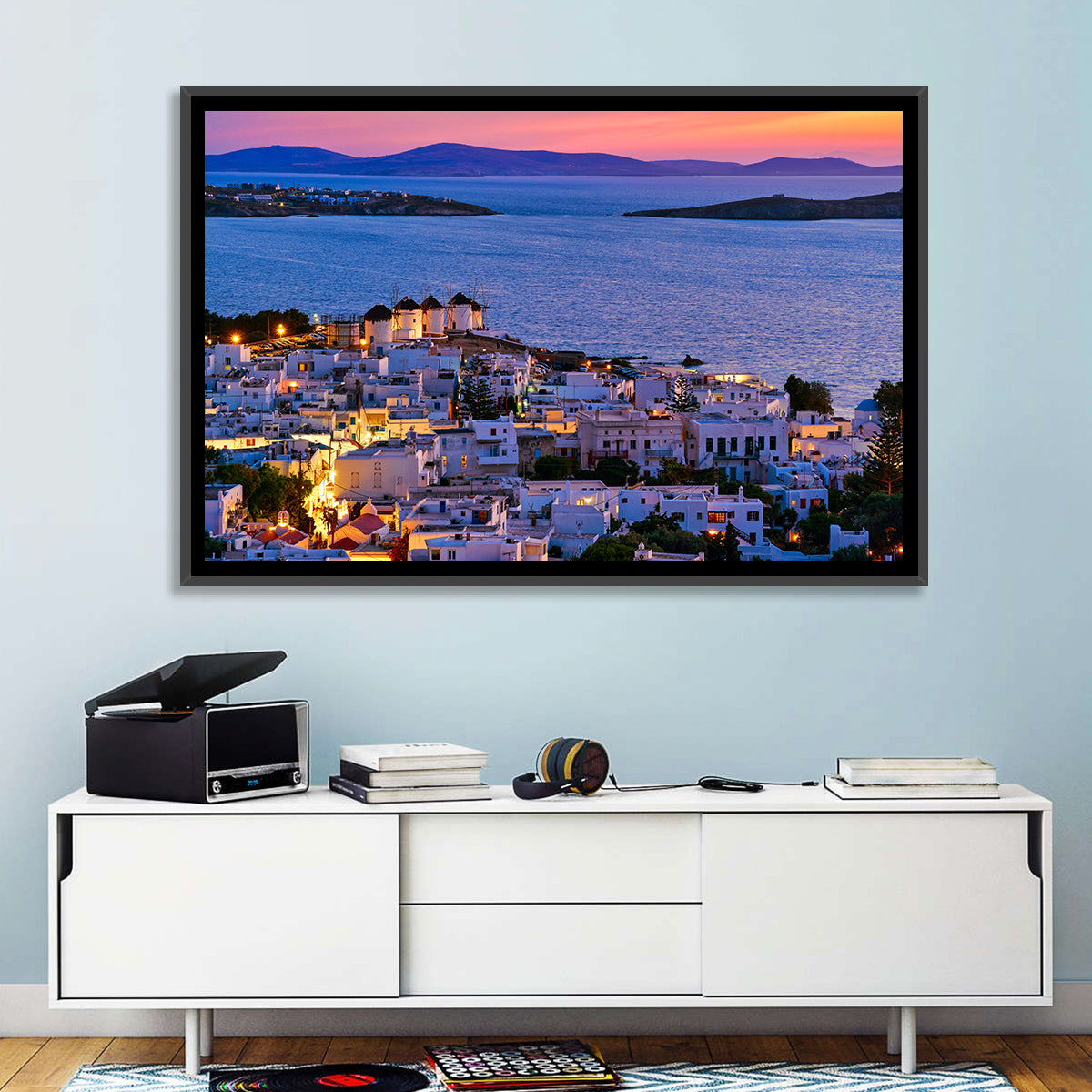 Kato Mili Windmills at Twilight Wall Art