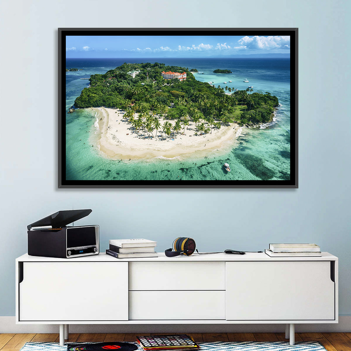 Cayo Levantado Aerial Beach Resort Wall Art