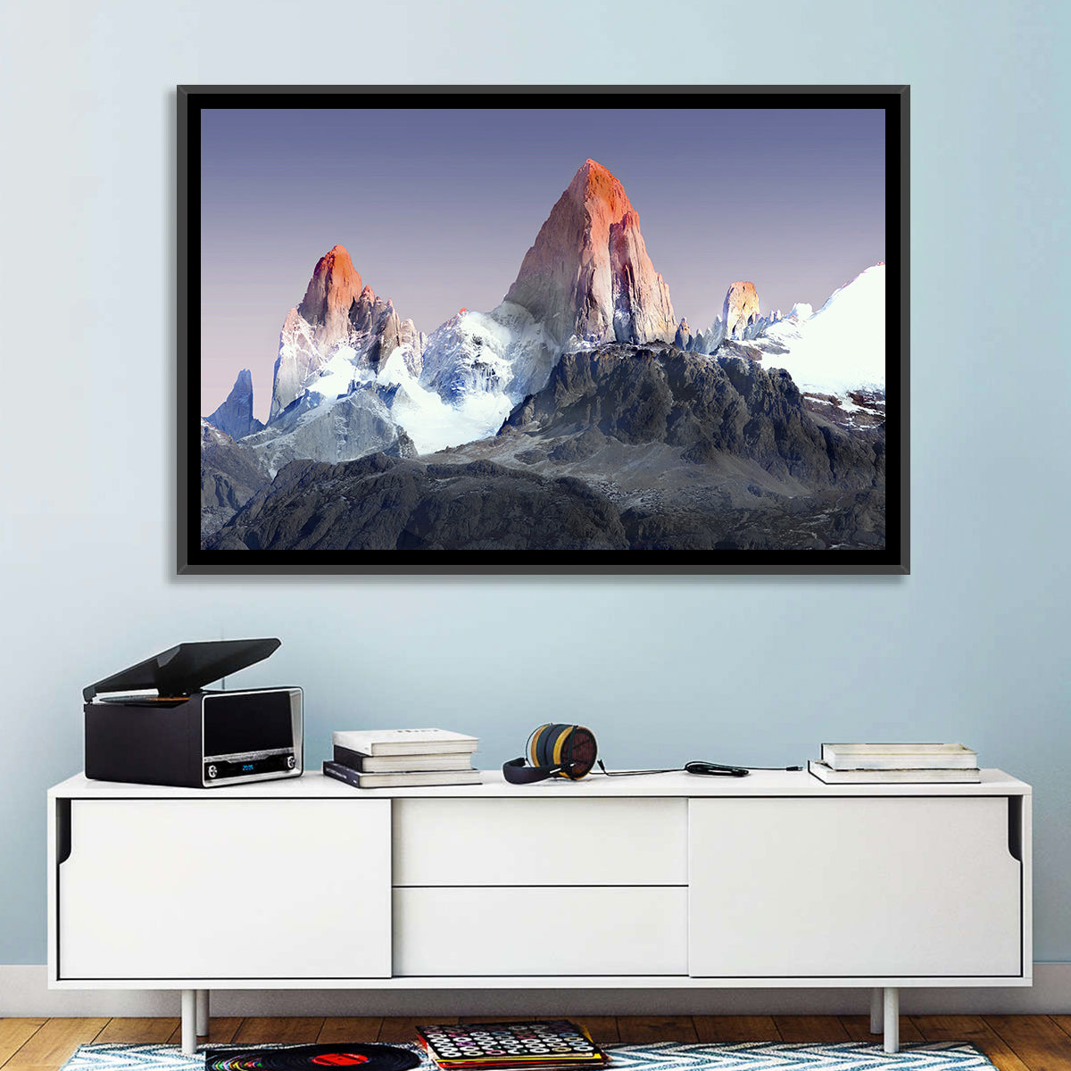 Mount Fitz Roy Wall Art in a room, landscape