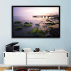 Florya Beach Pier at Lavender Dusk Wall Art