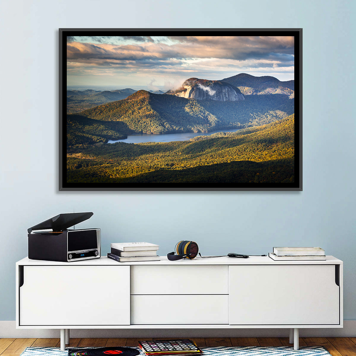 Table Rock Sunrise Over Looking Glass Rock Wall Art