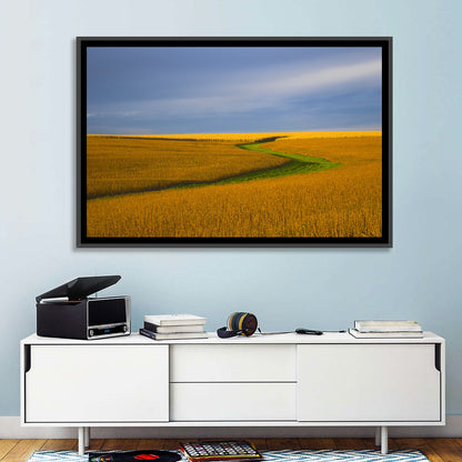 Golden Hour Soybean Field Wall Art