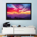 Golden Dusk Cloud Mountains Wall Art