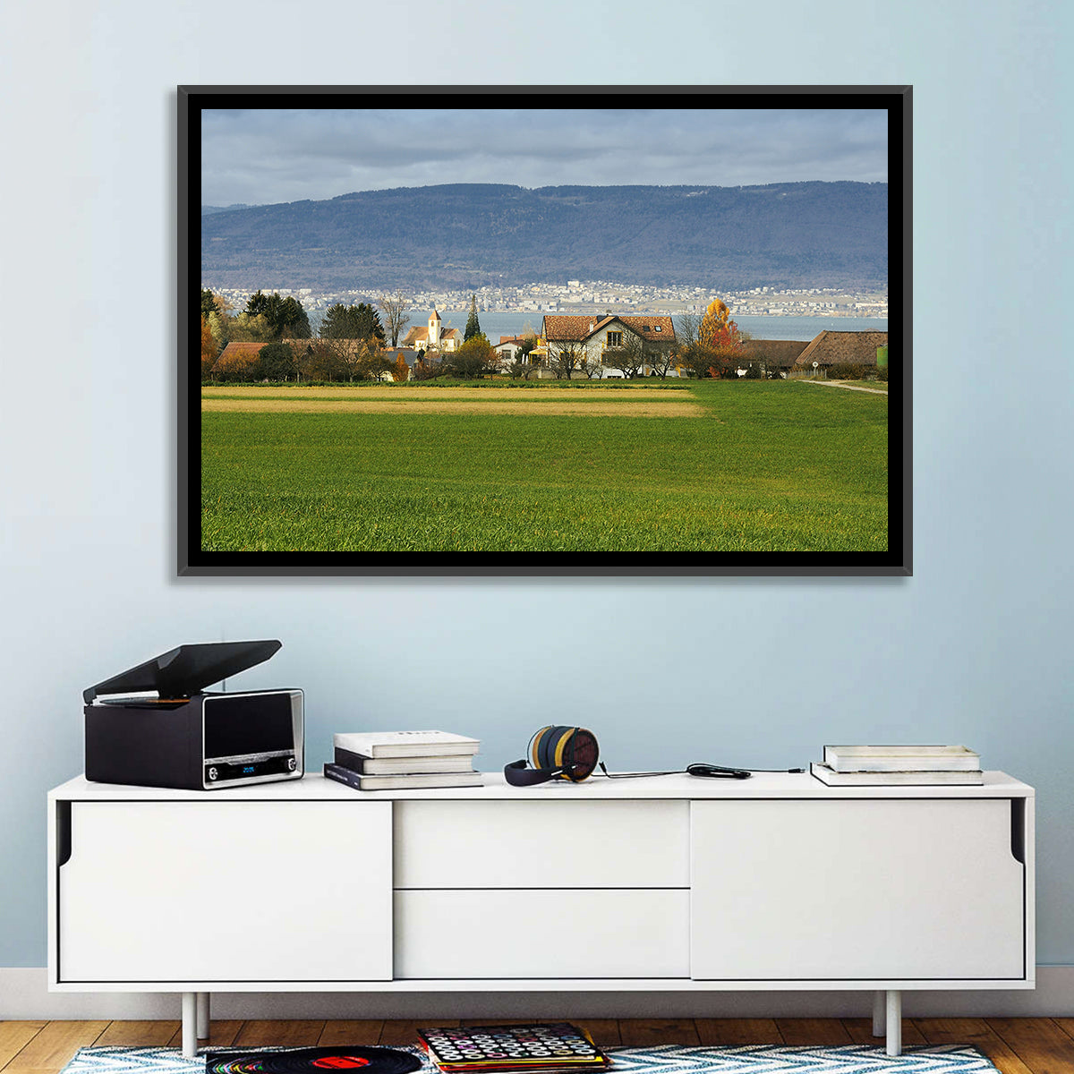 Lake Neuchatel Countryside View Wall Art
