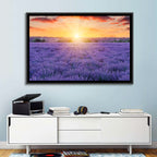 Lavender Field Sunburst Wall Art