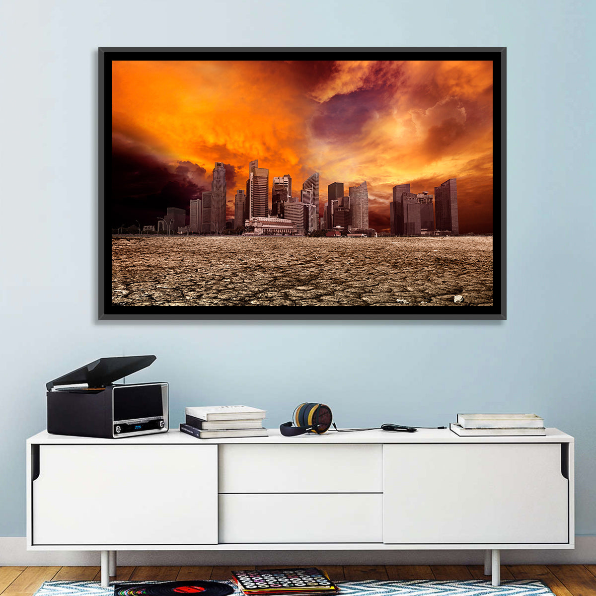 Desolate Singapore Skyline Wall Art