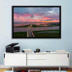 Mobile Bay Causeway at Dusk Wall Art