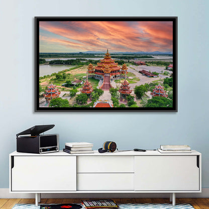 Wat Petch Suwan Temple at Sunset Wall Art