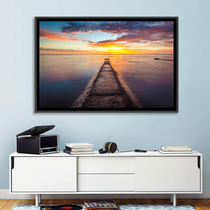 Stone Pier to Glowing Horizon Wall Art