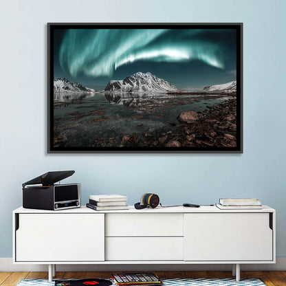 Lofoten Aurora Reflection Wall Art