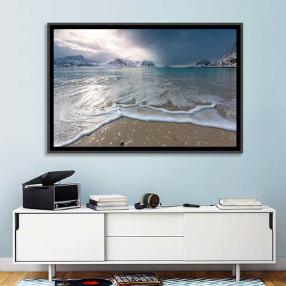 Haukland Beach Winter Light Wall Art