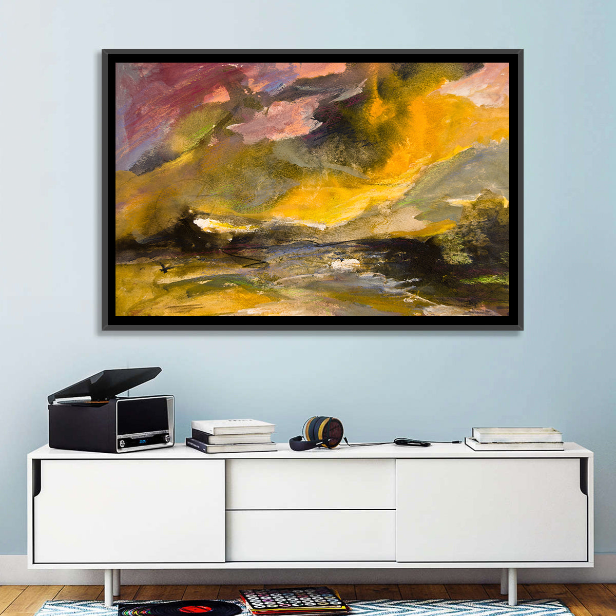 Coastal Storm Over Distant Water Wall Art